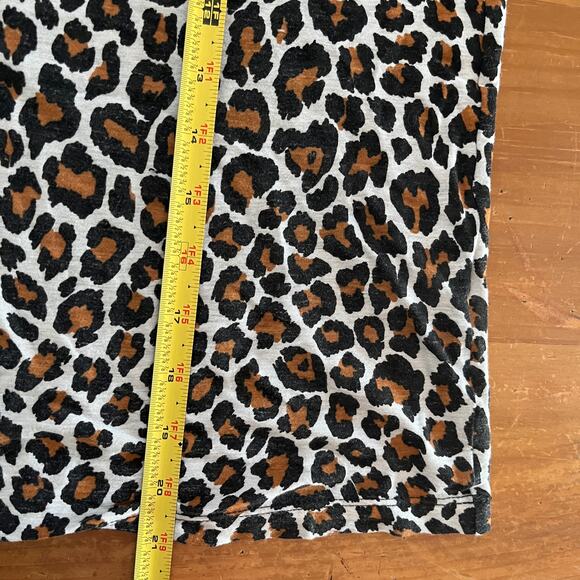 A.L.C. Women's Kati Leopard Print Twist Sleeve Crewneck Cotton Top Size Small - Picture 8 of 8